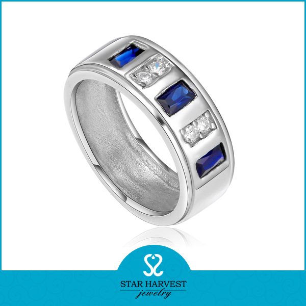 Delicate 925 silver ring with blue stone Delicate 925 silver ring with blue stone