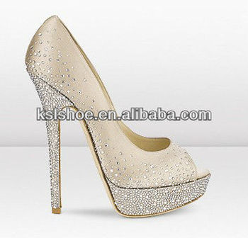 IVORY wedding shoes high heels 2012, View fashion high heel shoes ...