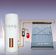 Air conditioner tube water heater system