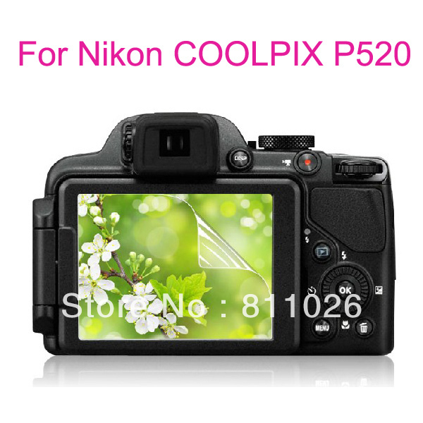 Protecteur d'écran transparent pour nikon coolpix p520, avec détail