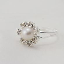 Bride simulated-pearl rhinestone ring marriage accessories jewelry finger ring
