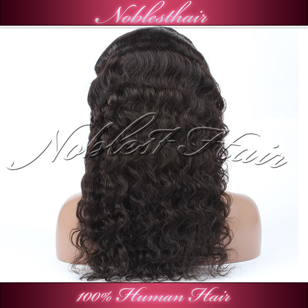 Free Shipping,Wholesale price,Cheap Black Human hair full lace wig Deep body wave,1# ,18'',20'',The best full lace wig for you(China (Mainland))