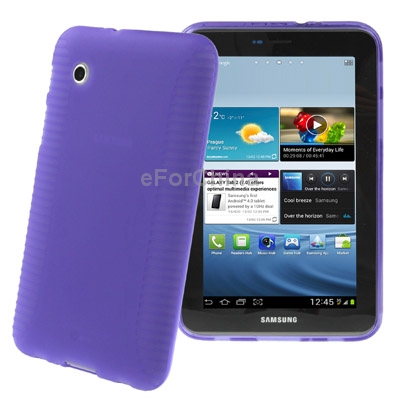 Frete grátis roxo textura antiderrapante em TPU para Samsung Galaxy Tab 2 (7.0) / P3100