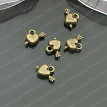 (J-M3029)Fashion Jewelry Findings Accessories Vintage charm pendant Alloy Antique Bronze heart:7.5MM Cupid love heart 50PCS