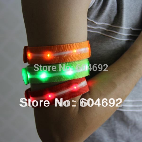 New Reflective Flash Armband Wrist Ankle Belt Band Flexible Safety LED Visible dropshipping Free SL00314