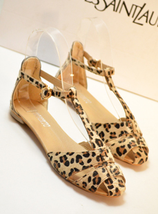 2013 Summer Women Summer Shoes Leopard Print Flat Heel Womens Shoes To ...