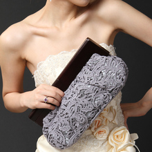 Vintage wooden handle women clutch bag female fashion fresh lace evening bag day clutch women’s cutout bag free shipping