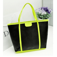 Fashion women’s handbag cool neon color bag color block candy one shoulder big bags 2013 casual bag free shipping