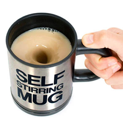Hot Selling Automatic Mixing Coffee Cup Stainless Steel Self Stirring Lazy Coffee Mug 350ML Free Shipping