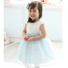 Child dress princess dress costume female child one piece dress puff skirt