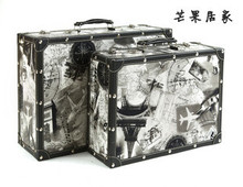 Waterproof muxiang old fashioned suitcase vintage box photography props box studio props