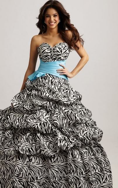 Zebra Print Homecoming Dresses - Long Dresses Online