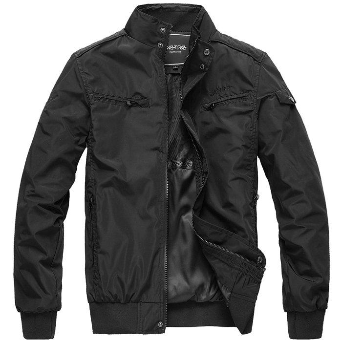 Free shipping jacket men s autumn and winter clothing brief slim thin fashionable XXL casual stand