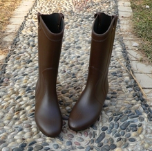 Women fashion rain boots high rainboots water shoes riding boots beautiful !  FREE SHIPPING
