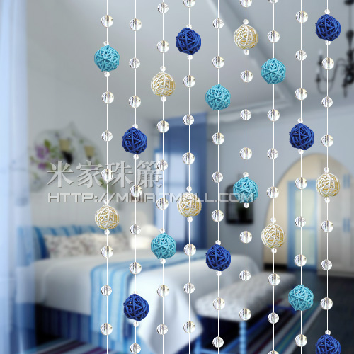 Dreamers market - free shipping finished product 1m rural ball cane curtain crystal bead curtain can be customized decoration cr.