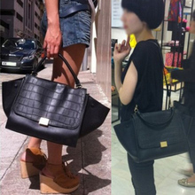 2013 fashion crocodile pattern bags large capacity messenger bag handbag female bags