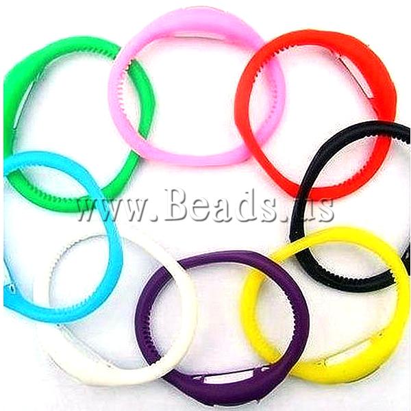 Free shipping Fashion Watch Bracelet Jewelry Fashion Silicone mixed colors 16x10mm Length Approx 7 5 Inch