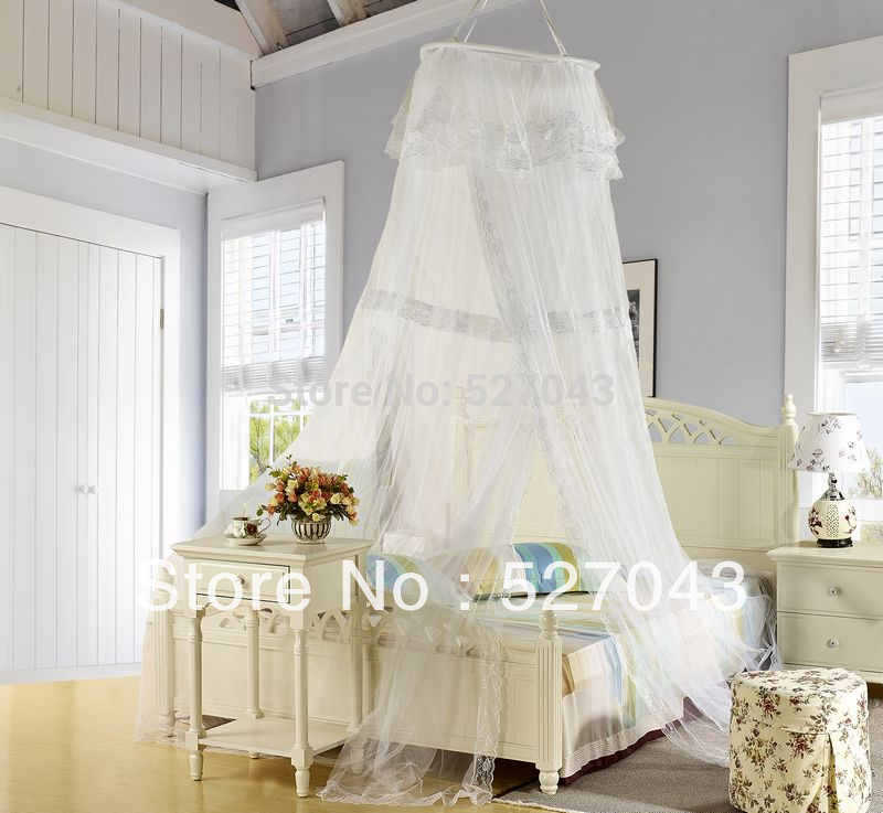 Bed Canopy Mosquito Net Beds Canapy Bug Fly Bee Netting Mesh Bedroom ...