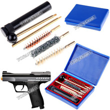 Free Shipping Universal Pistol Gun Cleaning Kit Tools Set Brushes Hunting Rifle Cleaner with Durable Plastic Storage Case