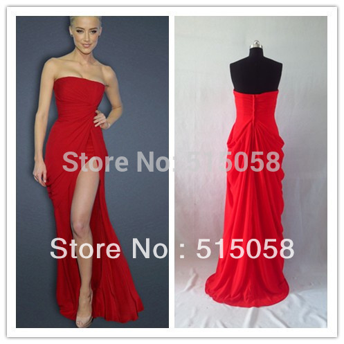 ... Red-Chiffon-Mermaid-Red-Carpet-Evening-Dress-Celebrity-Inspired-Gowns