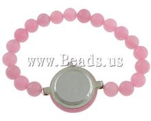 Free shipping!!!Fashion Watch Bracelet,Famous Jewelry, Jade, with Zinc Alloy, platinum color plated, 32x29x9.5mm, 8mm