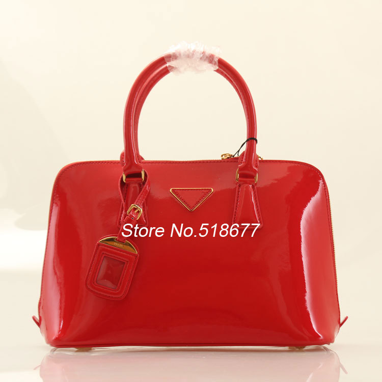 2014 Women Handbag Shoulder Bag Famous Brand Fashion Designer Handbags Genuine Patent Leather Middle Size