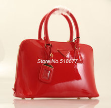 2014 Women Handbag Shoulder Bag Famous Brand Fashion Designer Handbags Genuine Patent Leather Middle Size