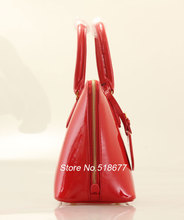 2014 Women Handbag Shoulder Bag Famous Brand Fashion Designer Handbags Genuine Patent Leather Middle Size