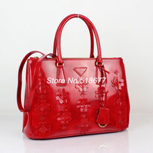 2013 Genuine Patent Leather Designers Bags Handbags Women Famous Brand Womens Handbag Shoulder Bag Handbag Fashion Flower Bag