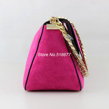 2014 Women Clutch Handbag Shoulder Bag Handbag Fashion Handbags Designers Brand Famous Gourmette Suede Leather Small