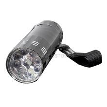 9 LED Mini Flash Ultra Bright light Torch Black hv3n(China (Mainland))