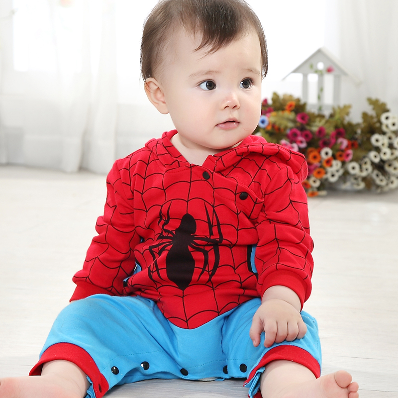 Cartoon Baby Spiders Baby Boy Spider Man Romper