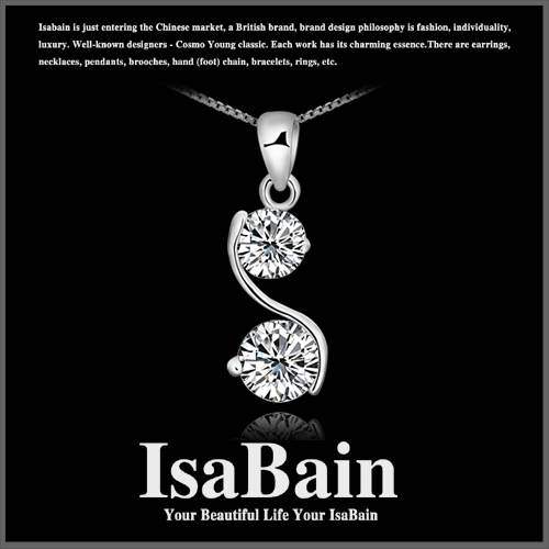 Isa bain925 pure silver cupid cutting drill trend short design necklace ibn1666t