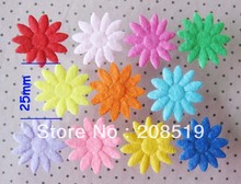 PA0008 Embossing flower 400pcs mixed colorful scrapbooking patch 25mm jewelry flower