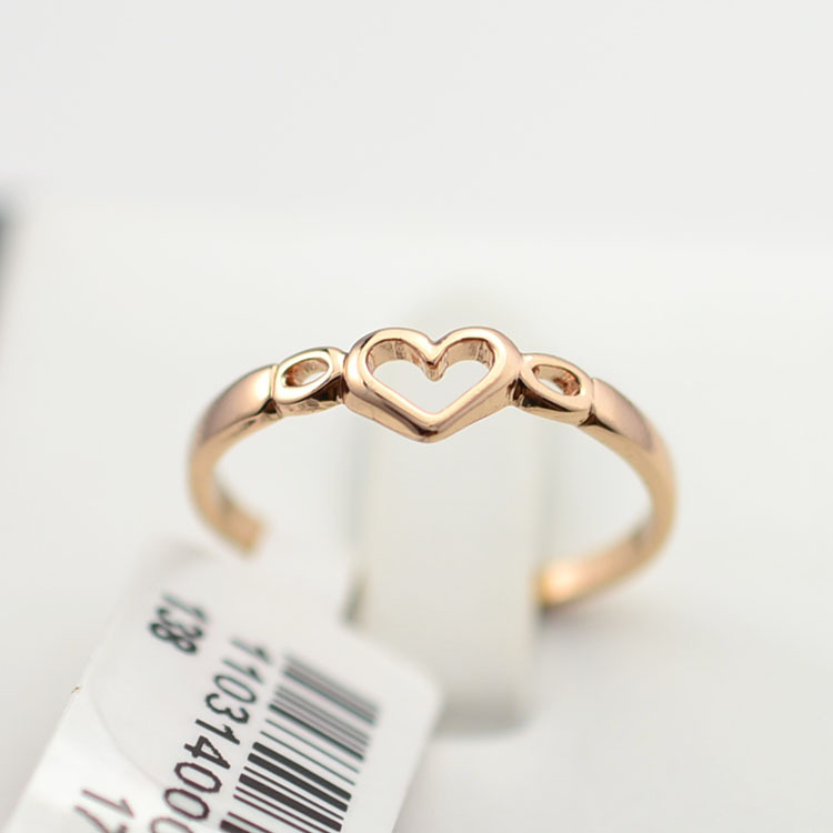 New fashion jewelry 18K gold plated heart finger ring for women ladie s wholesale nickel free