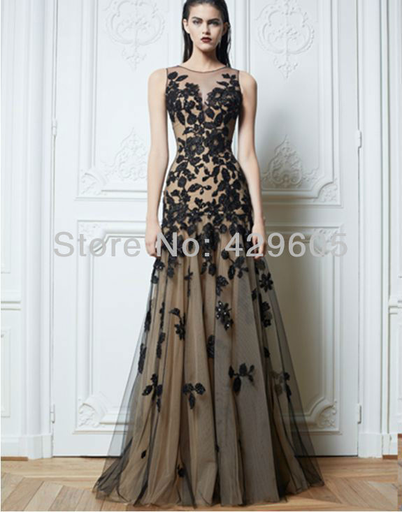 ... Black-Applique-Evening-Formal-Prom-Party-Cocktail-Dresses-Wedding-Gown