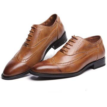 Fashion Oxford Shoes for Men Faux Leather Casual Dress Shoes Leather ...