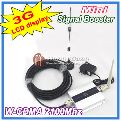 LCD Display  Mini W CDMA 2100Mhz Signal Booster 3G Repeater WCDMA Signal Repeater 3G Cell