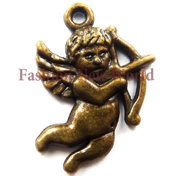 cupid Charms 150pcs lot Antique Pendants Plated Alloy Jewelry Findings T0121