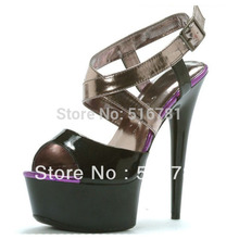 Elegant 15CM Sexy Gladiator Super High Heel Platforms Pole Dance Performance Star Model Shoes Wedding Shoes