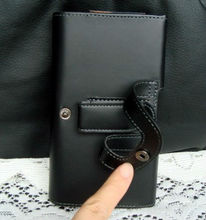   black Waist to hang Leather Pouch for amoi phone Leather Holster Cover for amoi