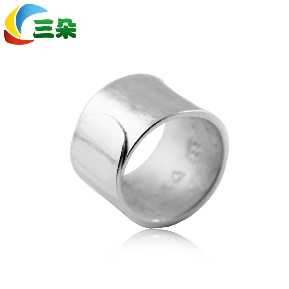 ... silver-ring-handmade-large-personalized-customize-glossy-male-Women