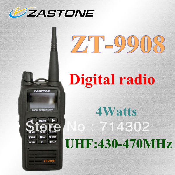 2013 new launch Zastone ZT 9908 digital walkie talkie UHF digital handheld radio hongkong post free