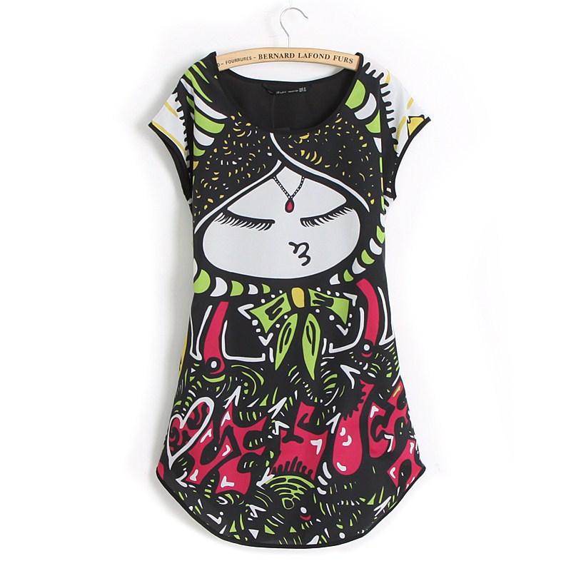 Fan 2013 summer new Korean cute female doll cartoon tumbler Slim Dress