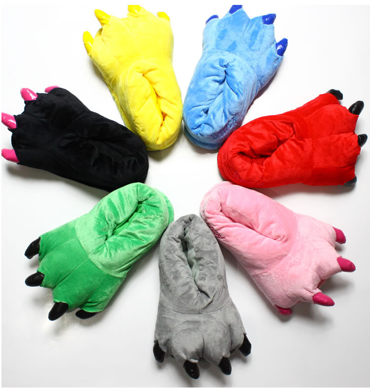 Green Foot Animal  Claw Gray Pink big Feet feet slippers  Red Yellow  for Bear Blue Big Black
