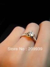 hj 0080 18K GP Rose Gold Element Crystal marriage Ring