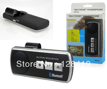 New Portable Handsfree Bluetooth Multipoint Speakerphone Car Kit w/Car Charger For Cell phone