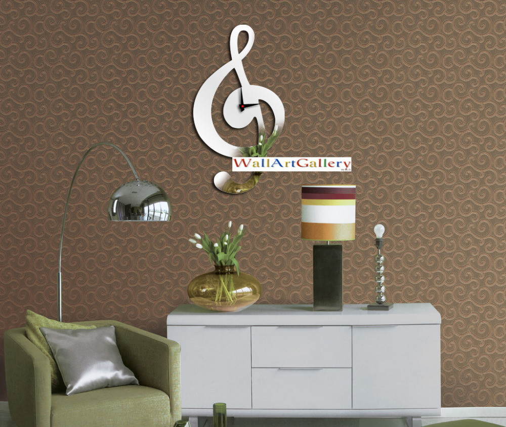 Wall decoration living room,Home decorations,Musical note mirrored wall