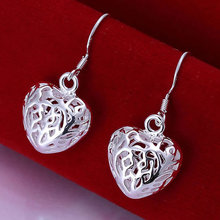 925 silver earrings 925 sterling silver fashion jewelry earrings beautiful earrings high quality Small Solid Heart Earrings