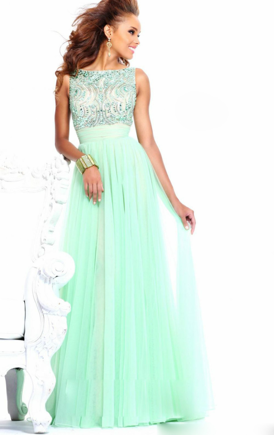 Free-Shipping-2014-Mint-Prom-Dresses-Long-Chiff-New-Densign-Under-100 ...